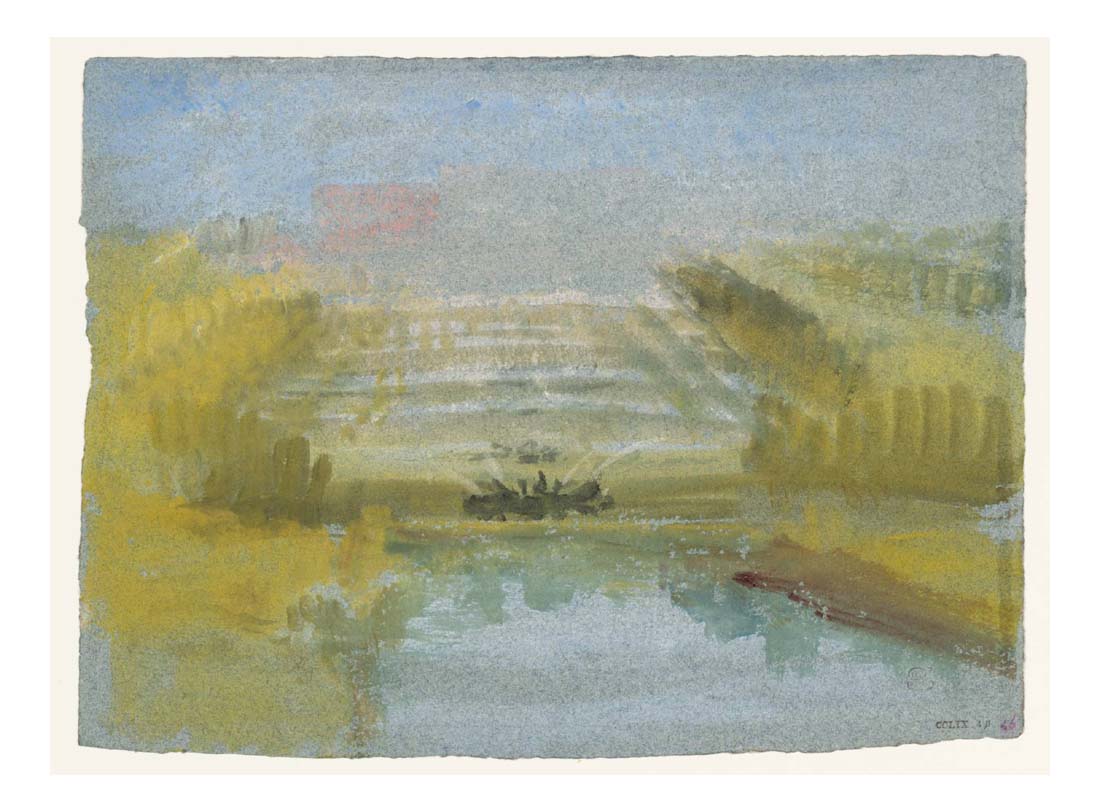 Versailles. The Apollo Fountain, 1833 by John Mallord William Turner RA, 12x8"(A4) Poster