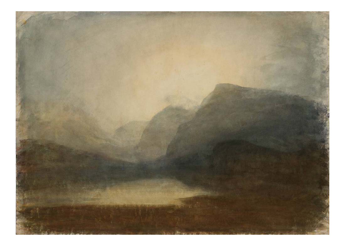 View across Lake Llanberis towards Snowdon, 1799-1800 by John Mallord William Turner RA