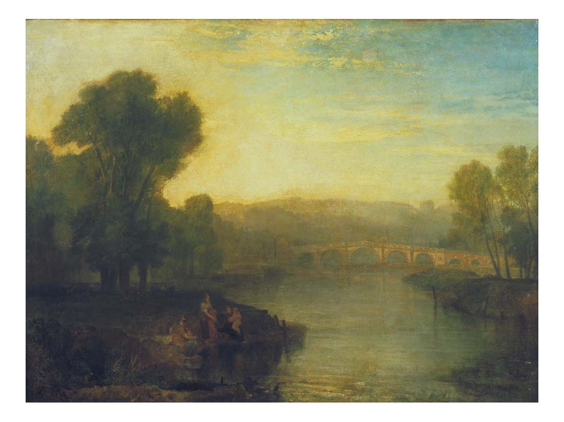 View of Richmond Hill and Bridge by John Mallord William Turner RA, 12x8"(A4) Poster