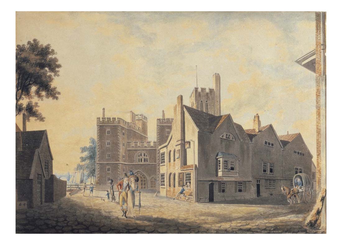 View of the Archbishop's Palace, Lambeth, 1790 by John Mallord William Turner RA, 12x8"(A4) Poster