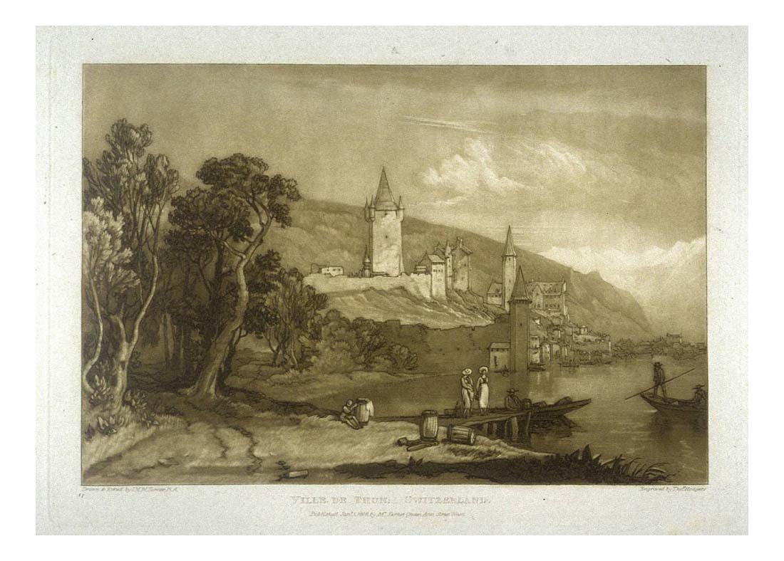 Ville de Thun, Swiss by John Mallord William Turner RA, 12x8"(A4) Poster