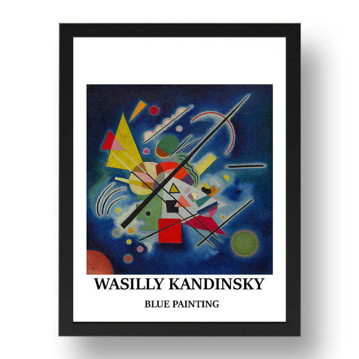 WASILLY KANDINSKY---BLUE-PAINTING vintage historic poster in 17x13