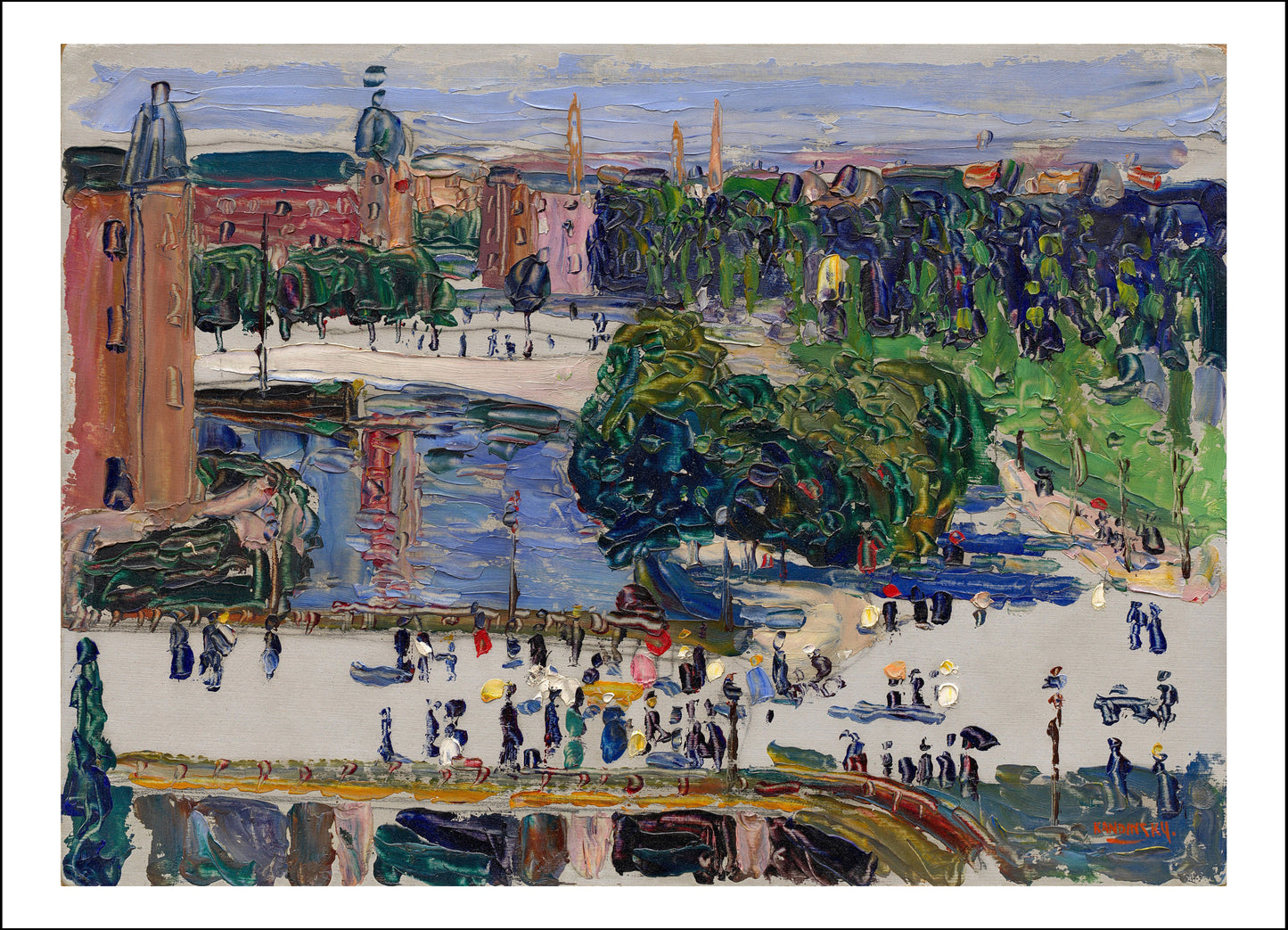 AMSTERDAM 1904 by Wassily Kandinsky, 12x8"(A4) Poster Print