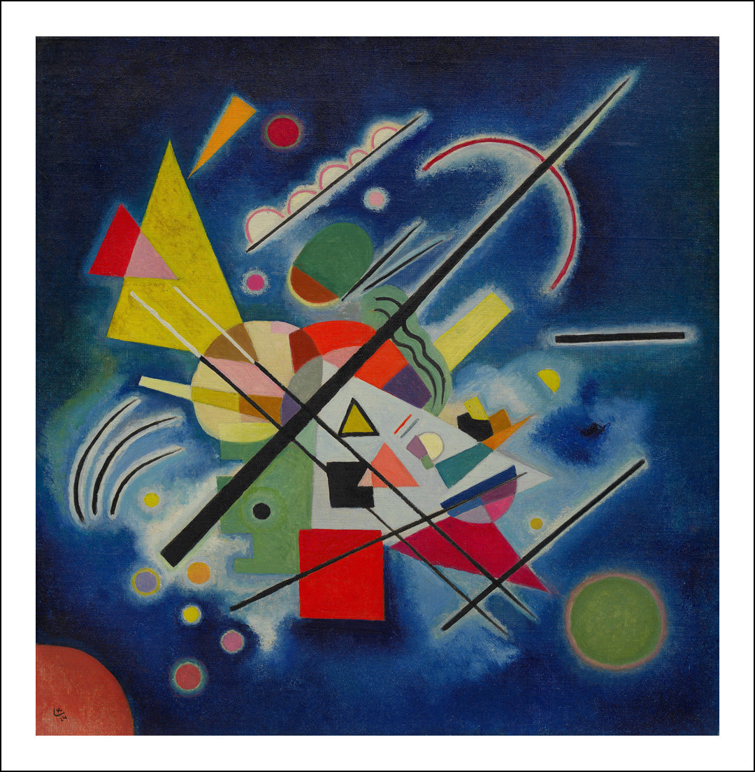 BLUE PAINTING by Wassily Kandinsky, 16x12"(A3) Poster Print