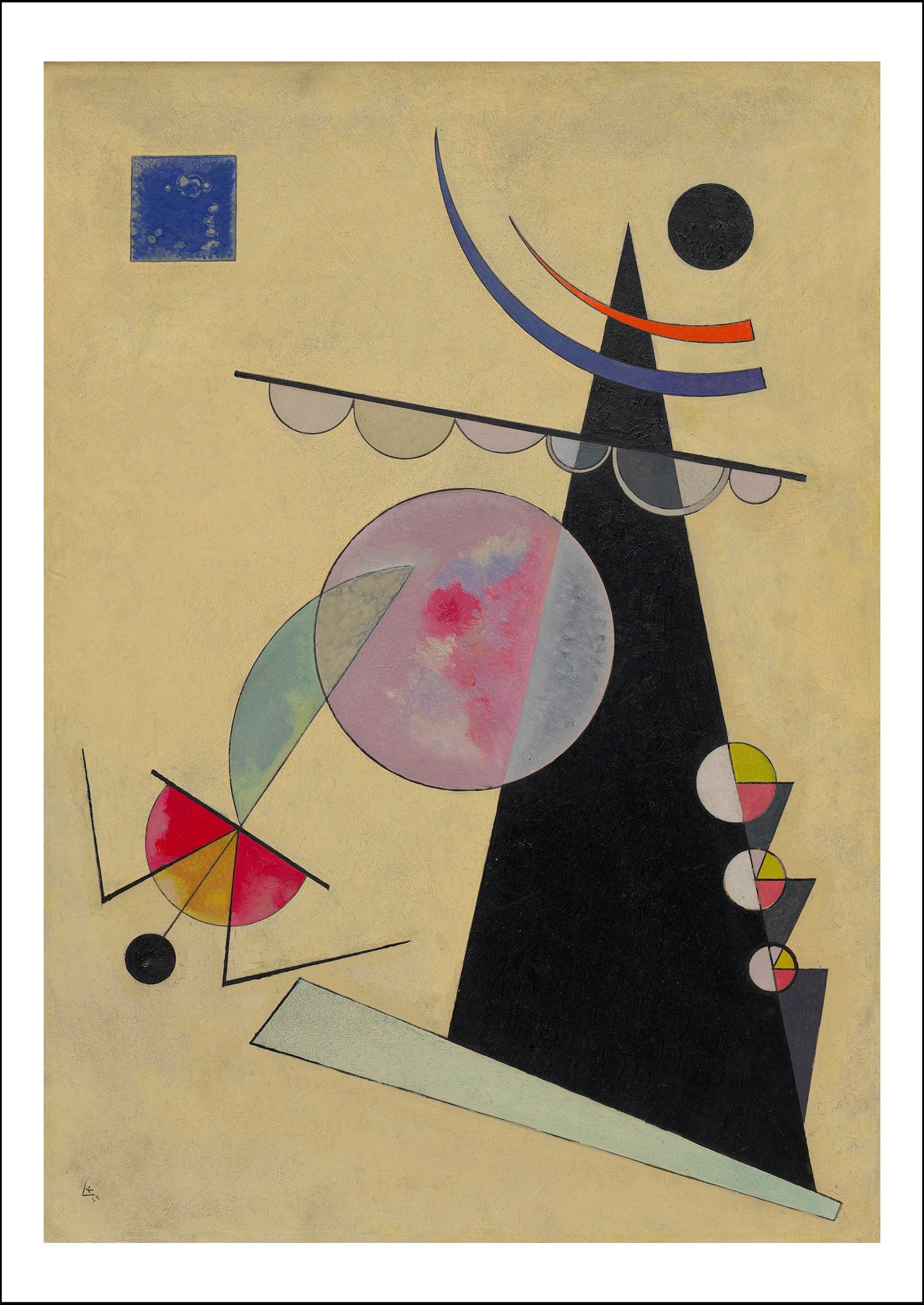 BRIGHT UNITY by Wassily Kandinsky, 16x12"(A3) Poster Print