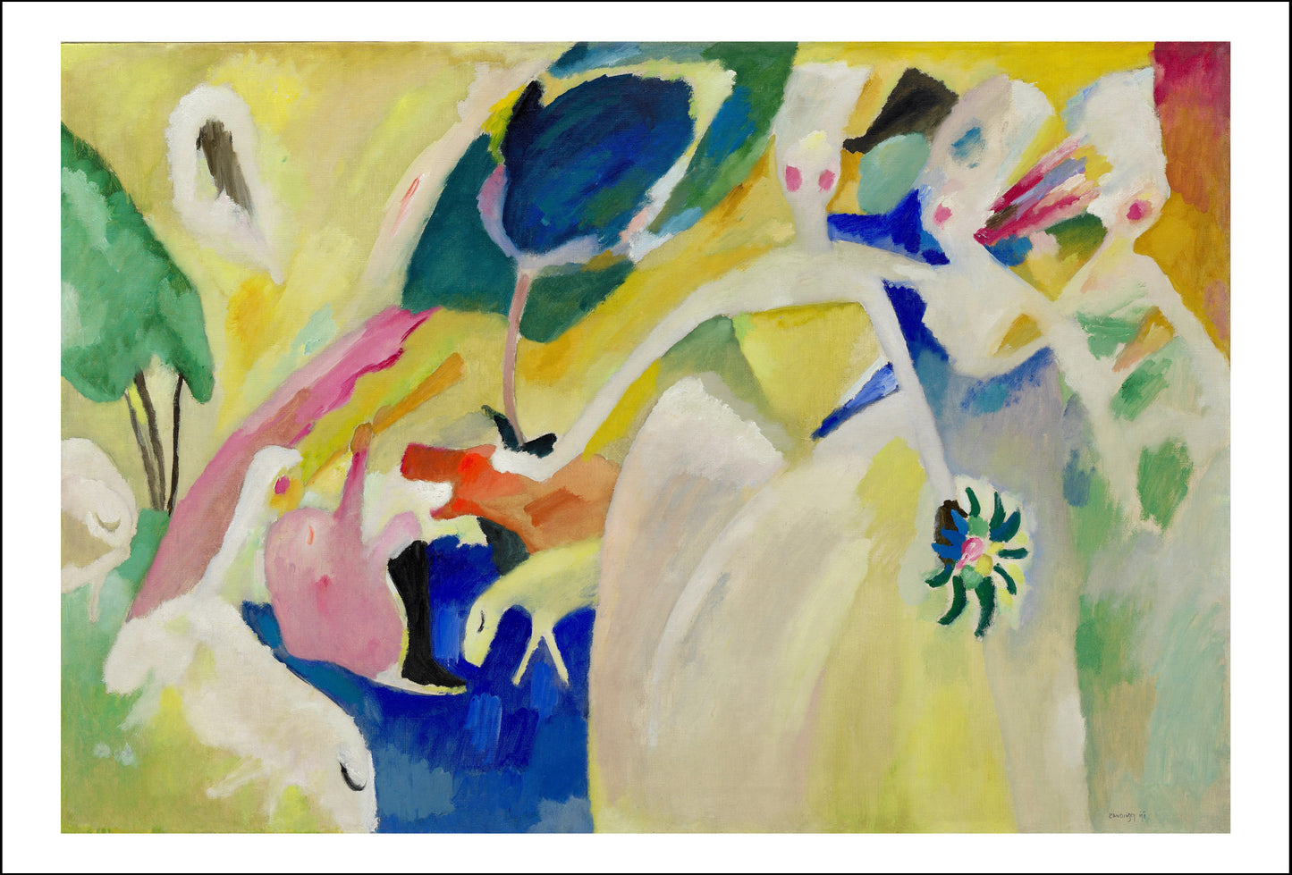 PASTORALE by Wassily Kandinsky, 12x8"(A4) Poster Print