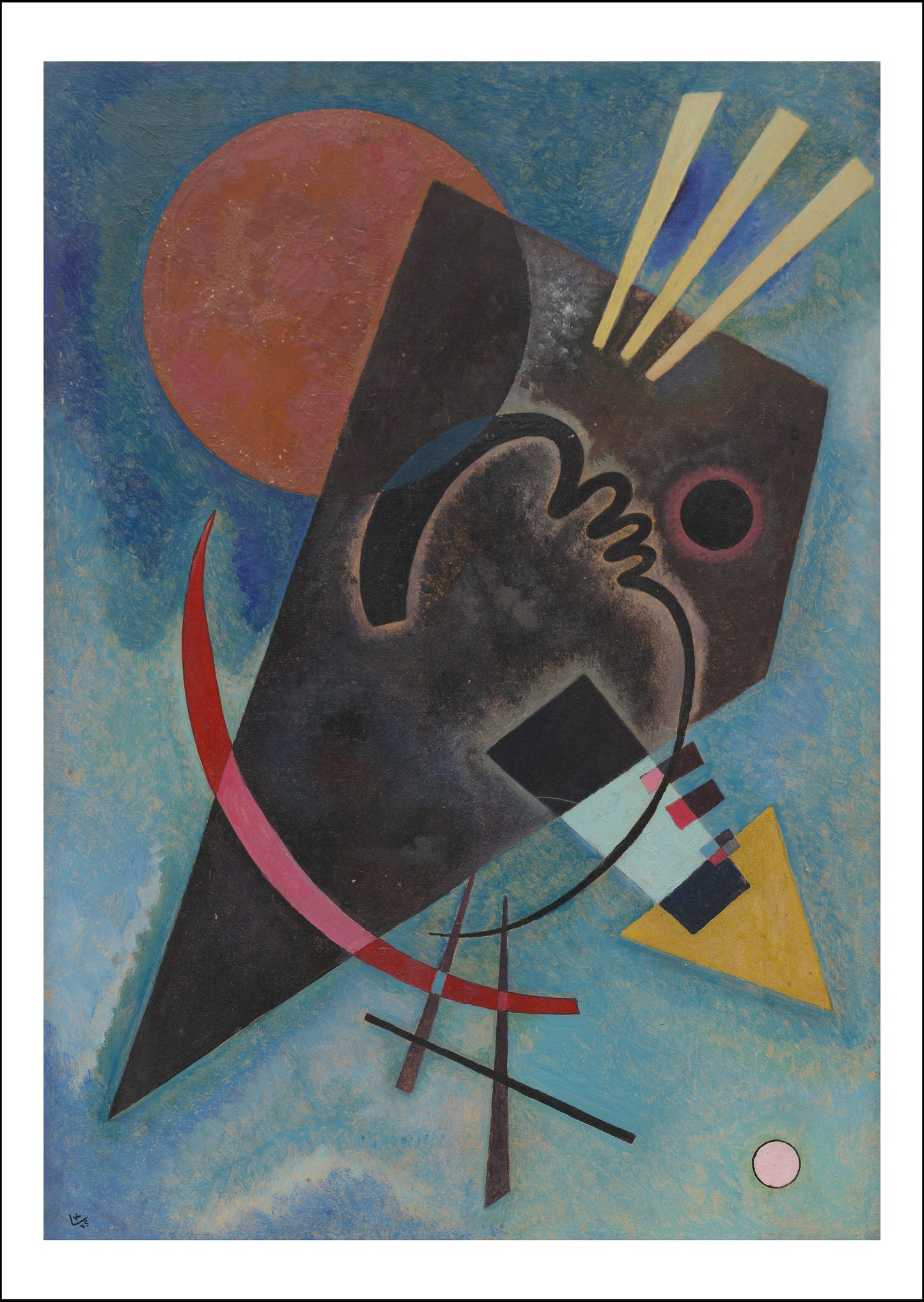 Pointed and Round by Wassily Kandinsky, 16x12"(A3) Poster Print