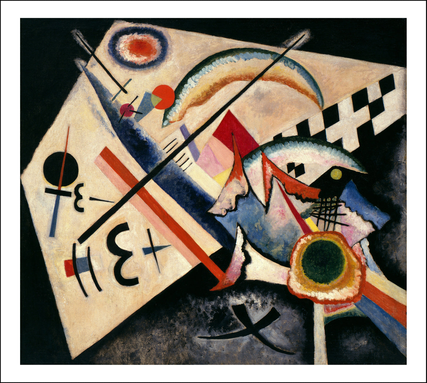 WHITE CROSS by Wassily Kandinsky, 16x12"(A3) Poster Print