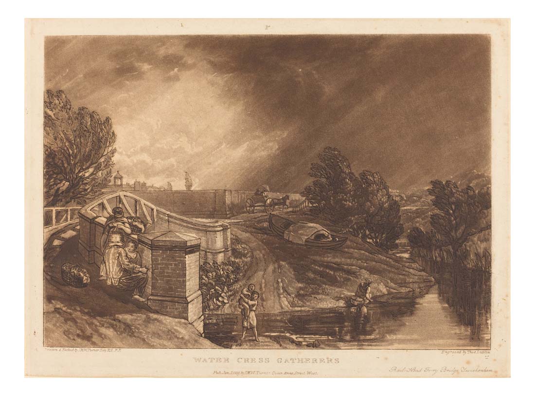 Watercress Gatherers, 1819 by John Mallord William Turner RA, 12x8"(A4) Poster