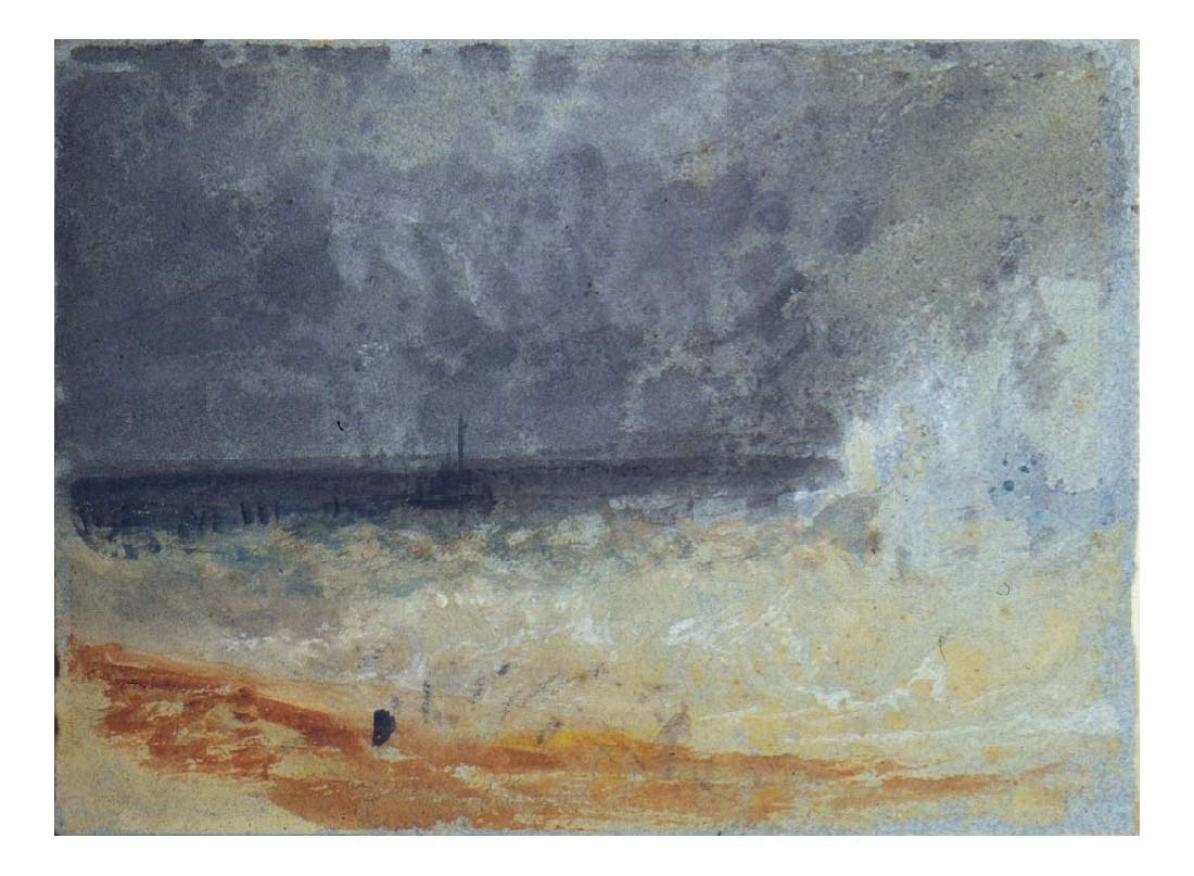 Waves Breaking on the Beach by John Mallord William Turner RA, 12x8"(A4) Poster
