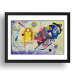 Yellow Red Blue Abstract by Wassily Kandinsky, 17x13" Frame