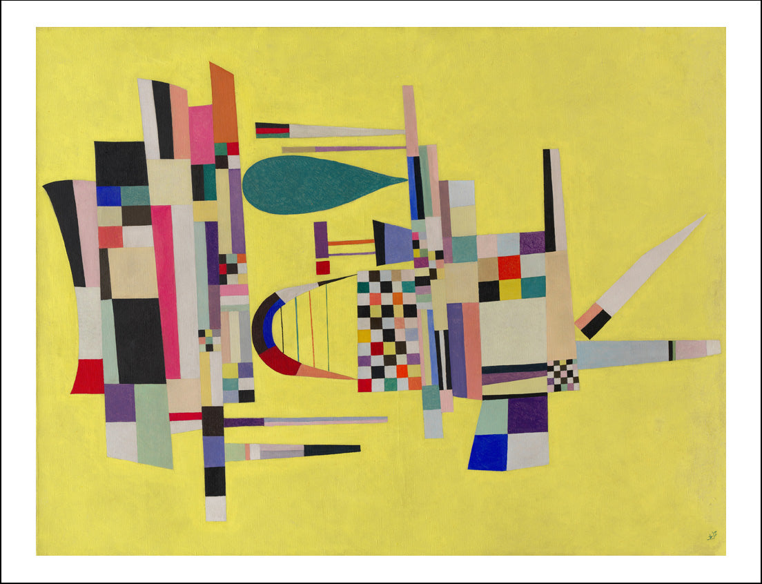 Yellow Painting, 1938 by Wassily Kandinsky, 12x8"(A4) Poster Print