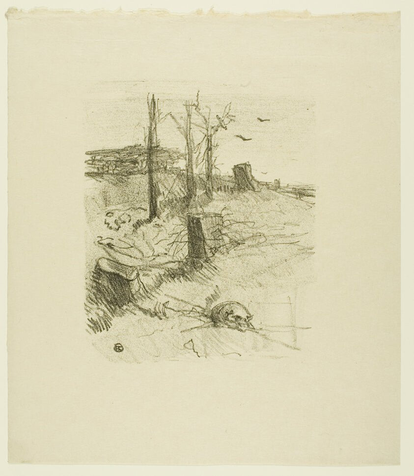 A Cemetery in Galicia, from Au Pied du Sinaï by Henri de Toulouse-Lautrec, 23x16"( A2 size) Poster Print