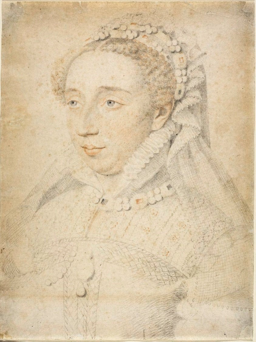 A Court Lady by Circle of Francois Clouet (French, c. 1510-1572), 23x16"( A2 size ) Poster Print