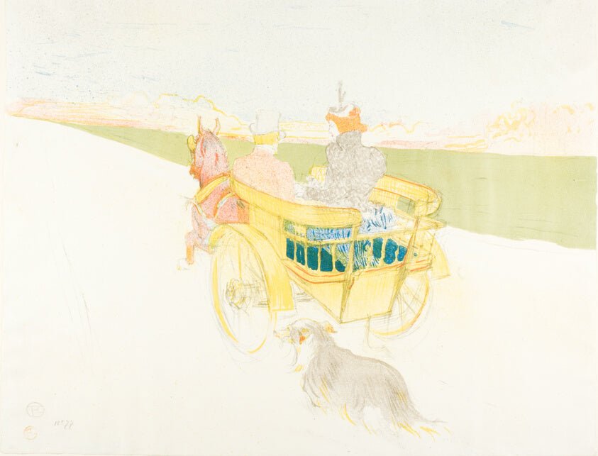A Drive in the Country by Henri de Toulouse-Lautrec, 23x16"( A2 size) Poster Print