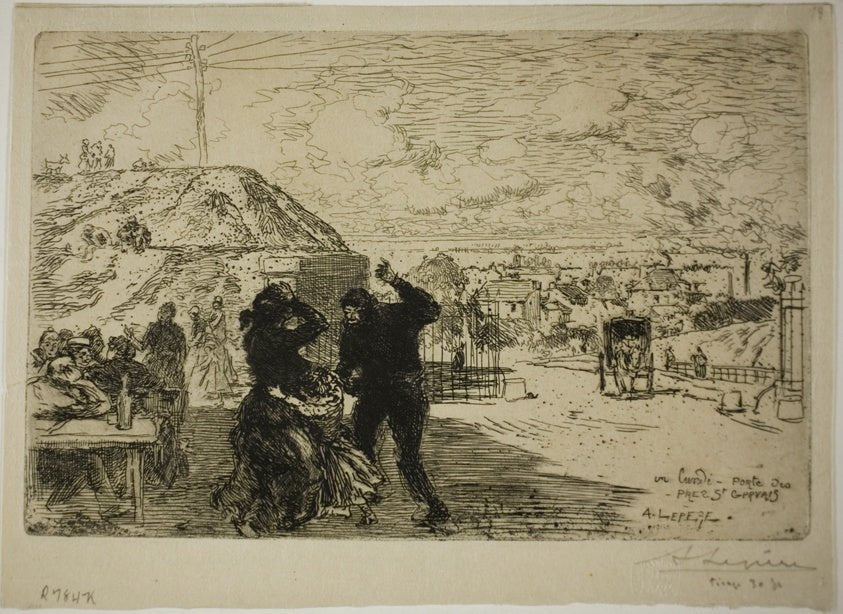 A Monday, Entry into Pres-Saint-Gervais by Louis Auguste Lepère, 23x16"( A2 size) Poster Print