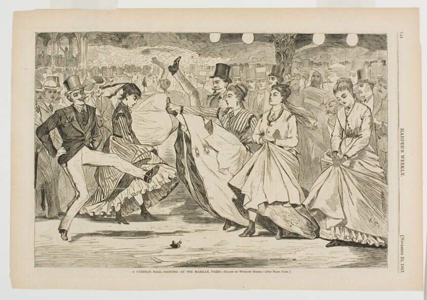 A Parisian Ball—Dancing at the Mabille, Paris by Winslow Homer (American, 1836-1910), 23x16"( A2 size) Poster Print
