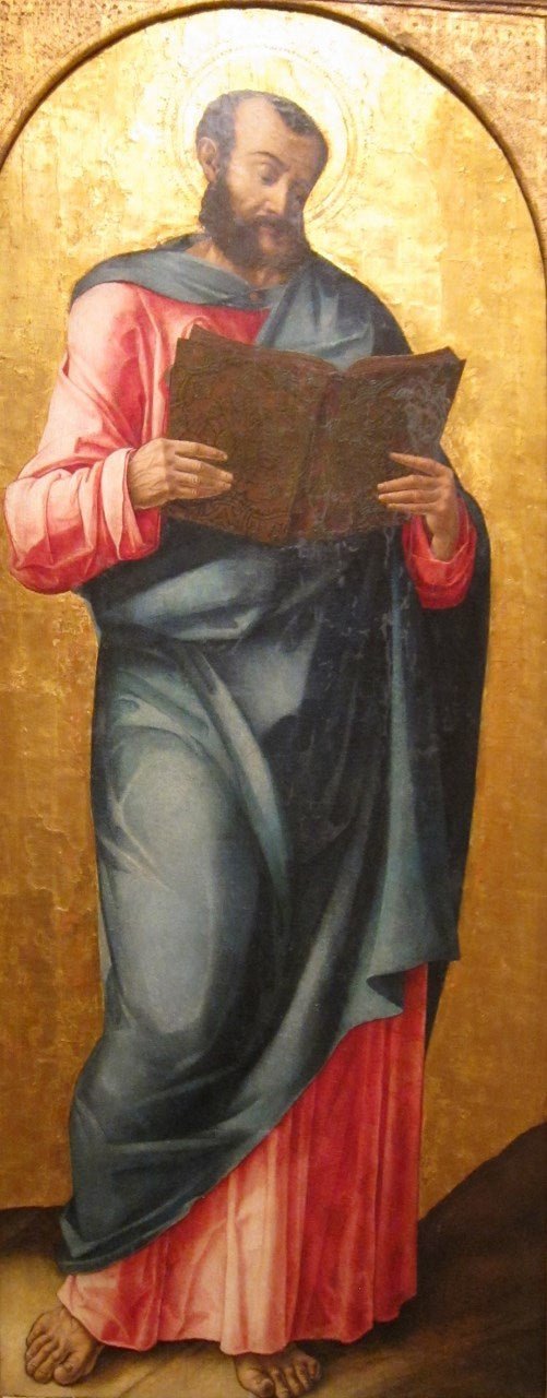 A Saint, possibly Saint Mark, vintage artwork by Bartolomeo Vivarini, A3 (16x12") Poster Print