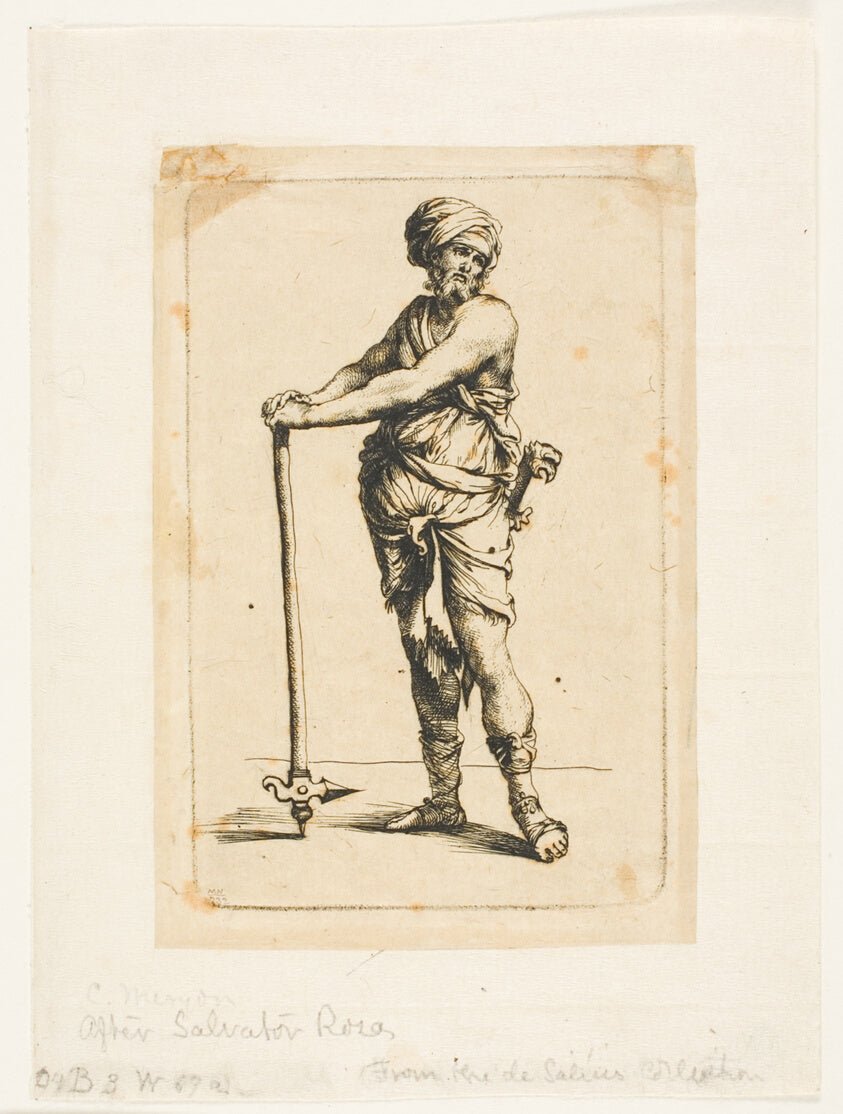 A Soldier Standing, Full Face by Charles Meryon (French, 1821-1868), 23x16"( A2 size) Poster Print