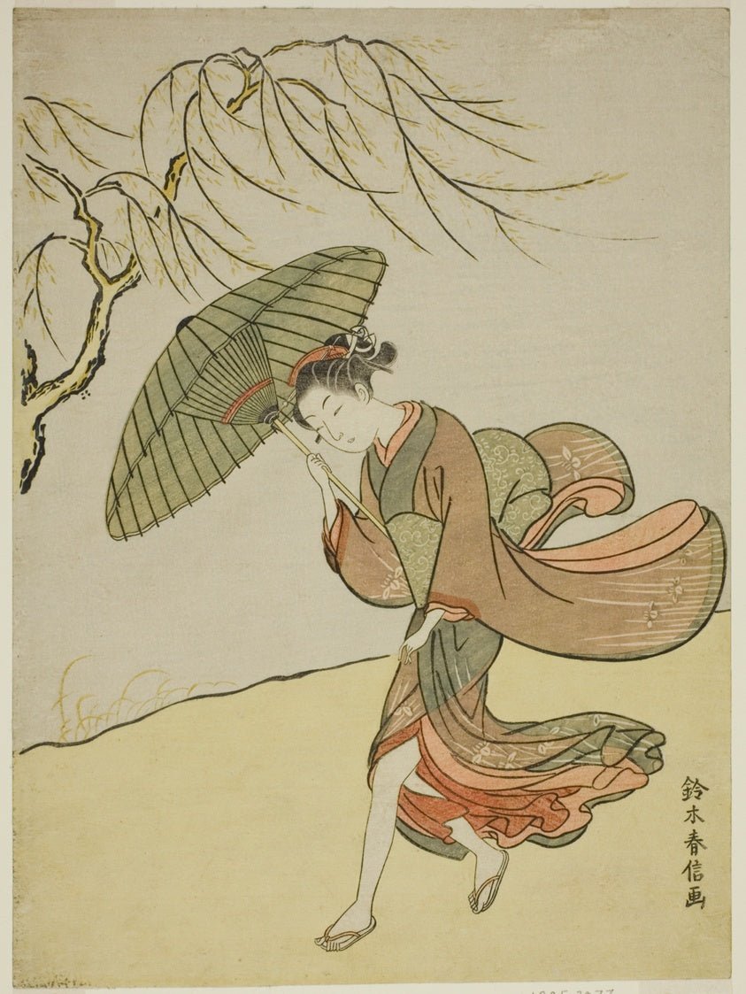 A Windy Day by Suzuki Harunobu ?? ?? , 23x16"( A2 size) Poster Print