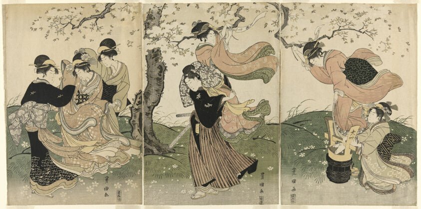 A Windy Day under the Cherry Trees by Utagawa Toyokuni I ?? ?? ??, 23x16"( A2 size) Poster Print