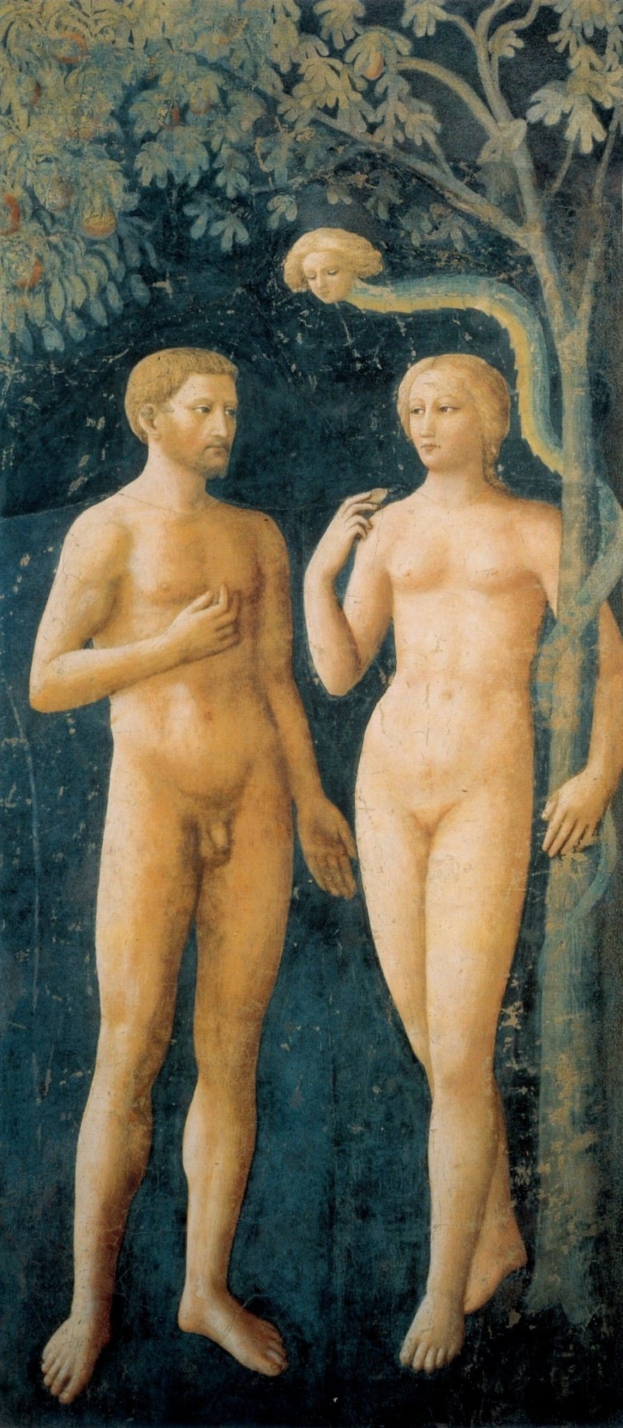 Adam and Eve - Original Sin (Brancacci Chapel), vintage artwork by Masolino da Panicale, A3 (16x12") Poster Print