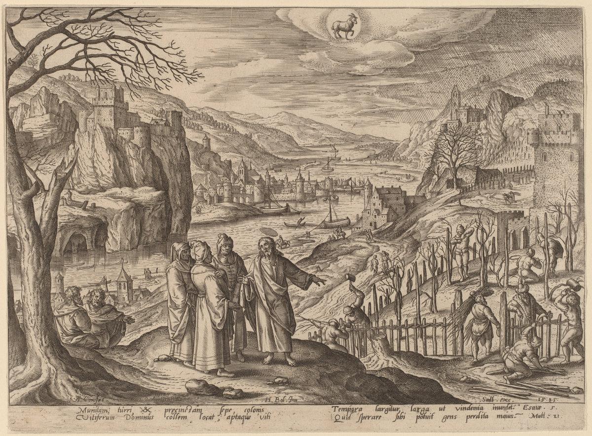 Adriaen Collaert after Hans Bol:The Parable of the Wicked Hu,16x12"(A3) Poster