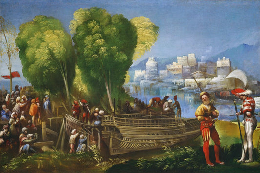 Aeneas and Achates on the Liby an Coast, vintage artwork by Dosso Dossi, A3 (16x12") Poster Print