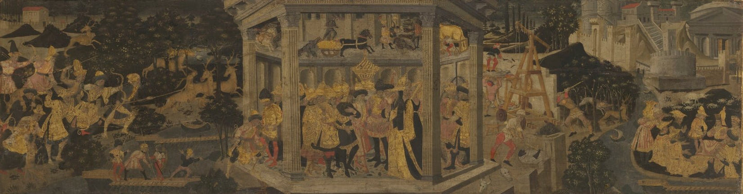 Aeneas at Carthage, vintage artwork by Apollonio di Giovanni di Tommaso, A3 (16x12") Poster Print