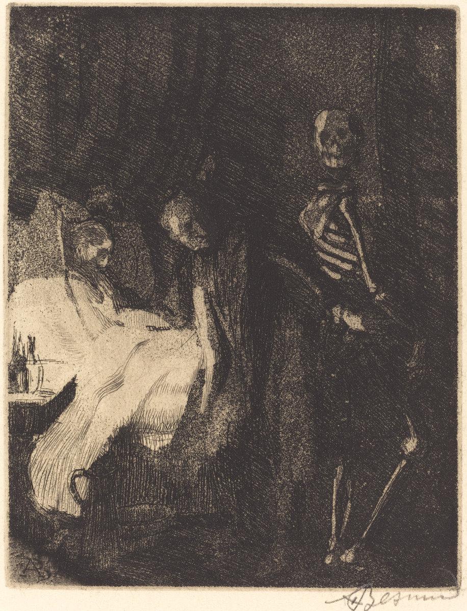Albert Besnard:Importunate (Importune),16x12"(A3) Poster