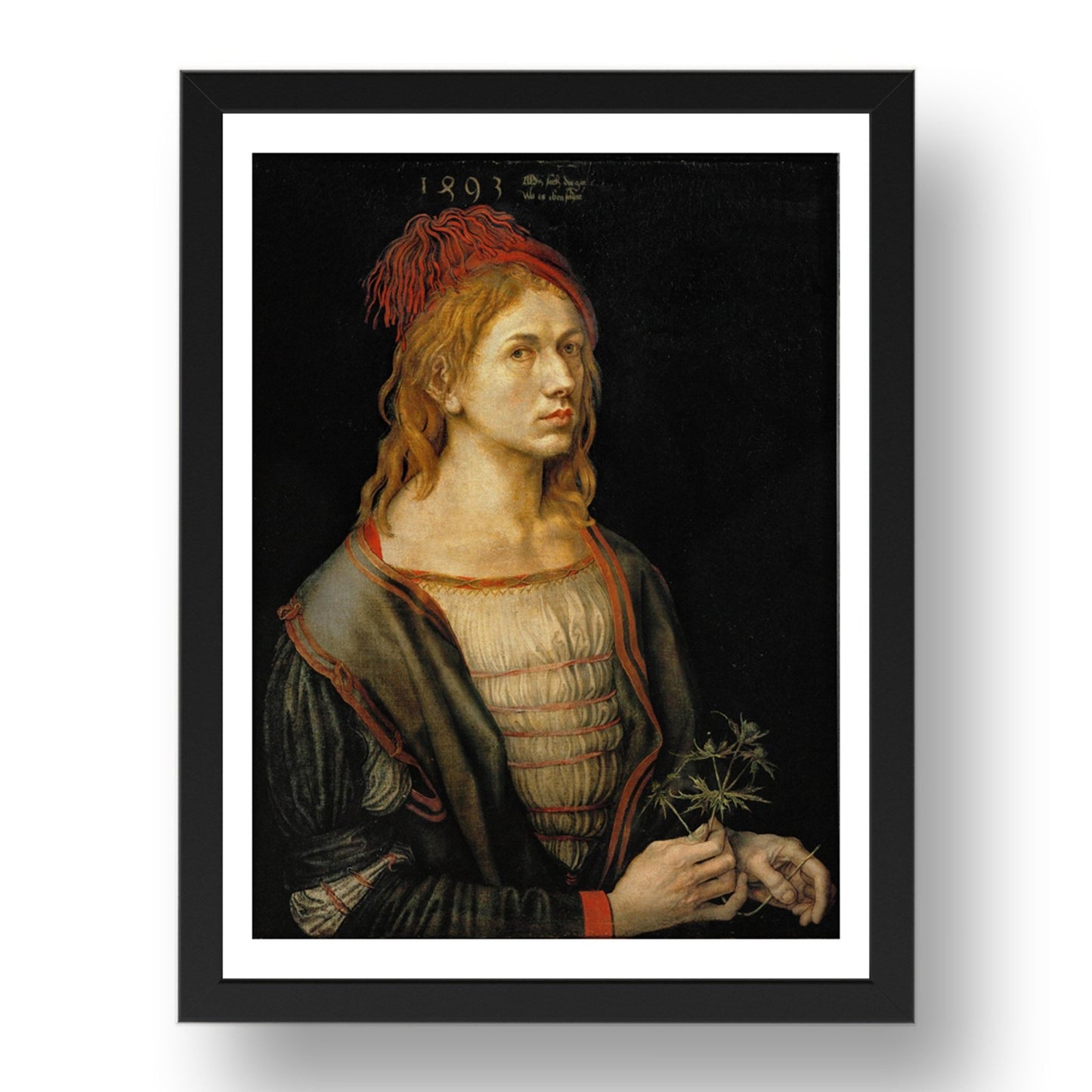 Albrecht Durer: Self Portrait aged 22, vintage art, A3 (16x12") Poster Print