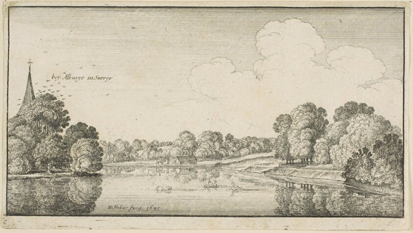 Albury by Wenceslaus Hollar, 23x16"( A2 size) Poster Print