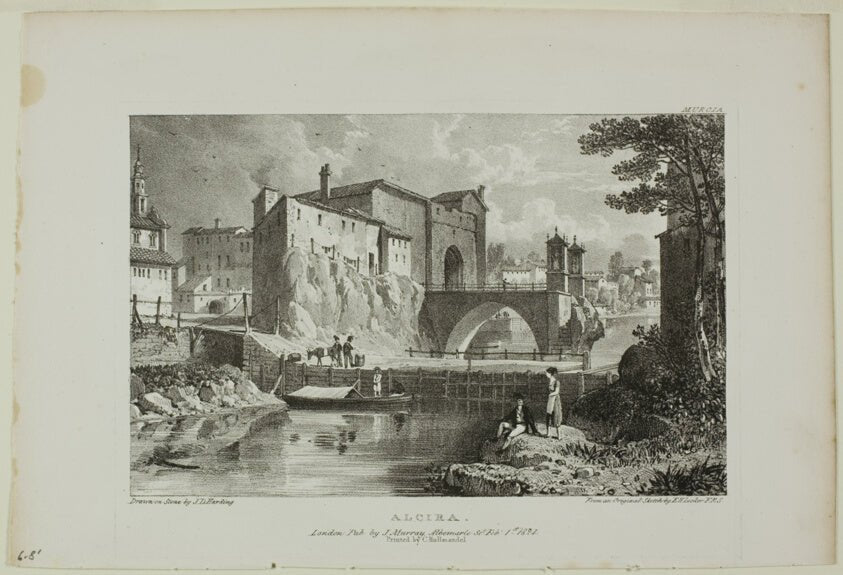 Alcira by James Duffield Harding (English, 1797-1863), 23x16"( A2 size) Poster Print