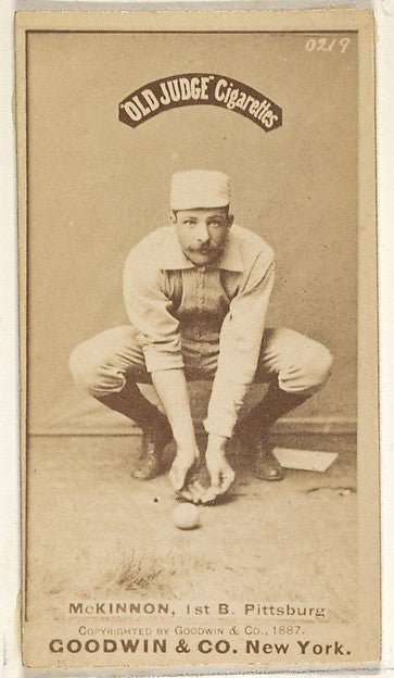 Alex McKinnon 1st Base Pittsburgh from the Old Judge series-16x12"(A3) Poster