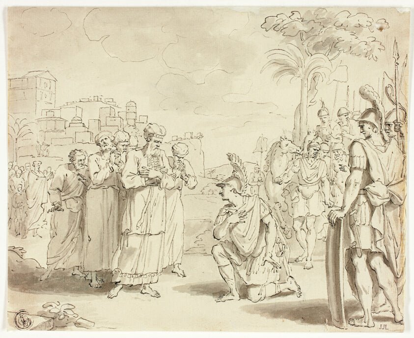 Alexander Before Highpriest by Jacques Stella, 23x16"( A2 size) Poster Print