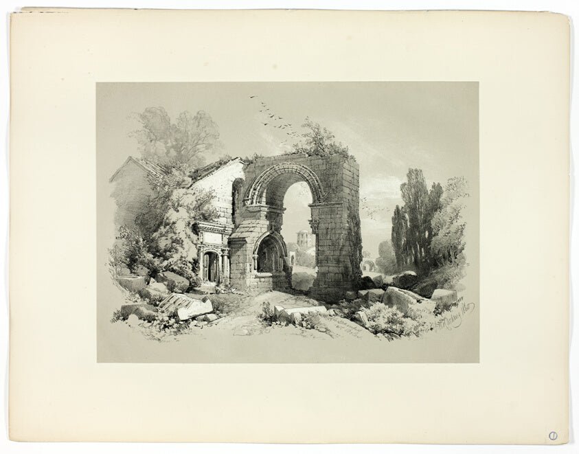 Aliscamps, W. Arles, from Picturesque Selections by James Duffield Harding, (English, 1798-1863), 23x16"( A2 size) Poster Print