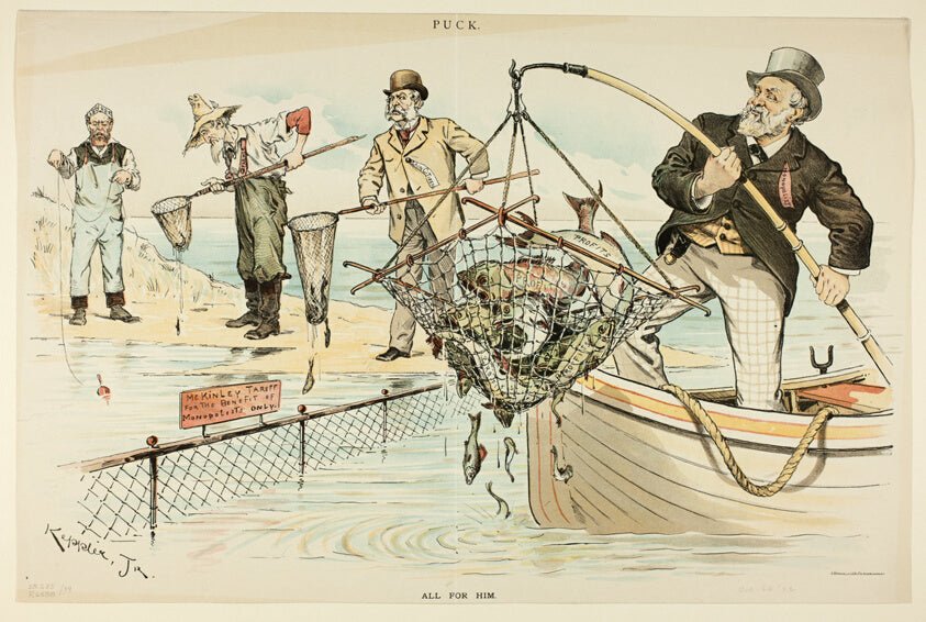 All for Him by Joseph Keppler, 23x16"( A2 size) Poster Print