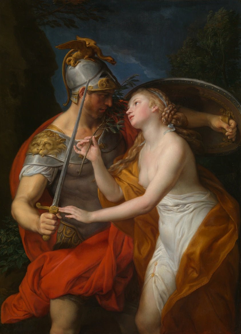 Allegory of Peace and War by Pompeo Girolamo Batoni, 23x16"( A2 size ) Poster Print