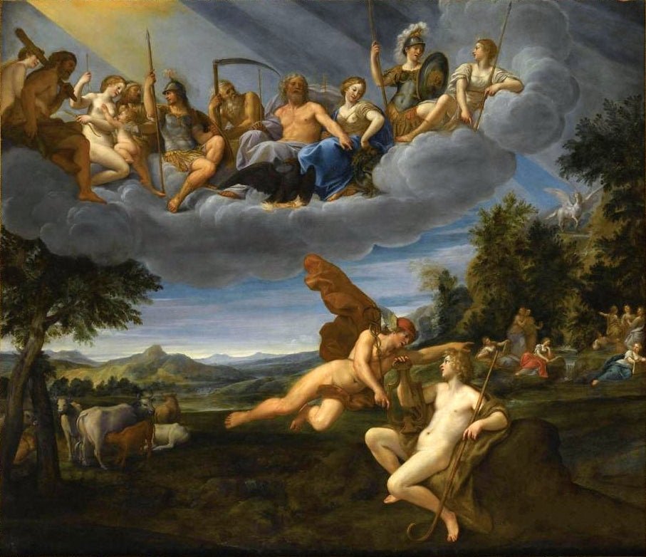 Allegory of the Air, vintage artwork by Francesco Albani, 12x8" (A4) Poster
