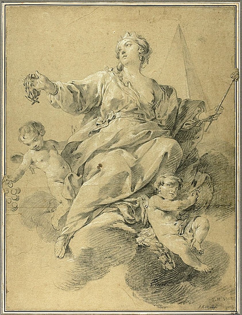 Allegory of Victory by Jean Baptiste Marie Pierre, 23x16"( A2 size) Poster Print