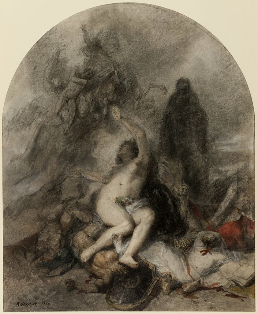 Allegory of War by Clement-Auguste Andrieux, 23x16"( A2 size) Poster Print