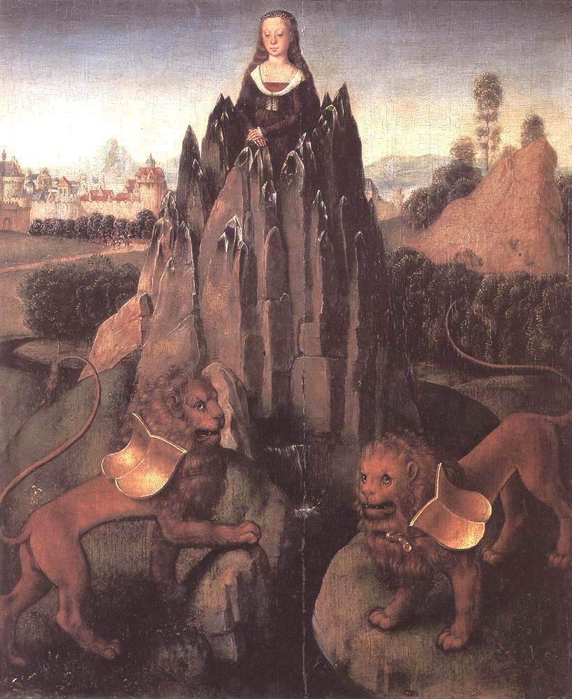 Allegory with a Virgin, vintage artwork by Hans Memling, A3 (16x12") Poster Print