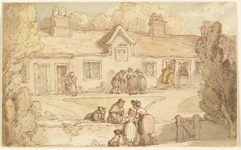 Alms House of Tottenham by Thomas Rowlandson, 23x16"( A2 size) Poster Print