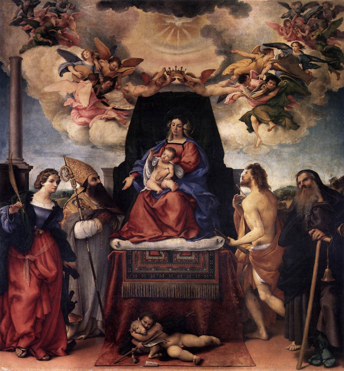 Altarpiece of Santo Spirito (Bergamo), vintage artwork by Lorenzo Lotto, A3 (16x12") Poster Print