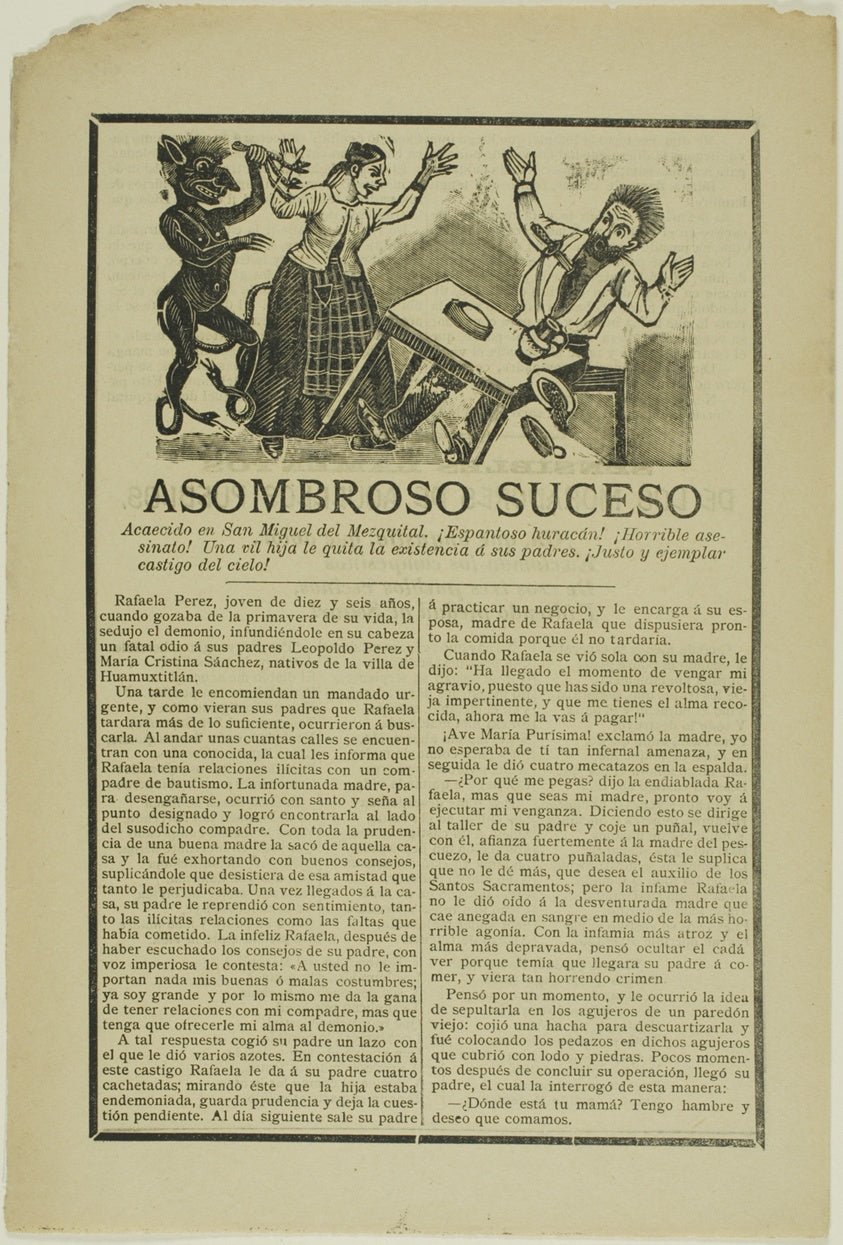 Amazing Event by Occured In Saint Michael of Mezquital... by Jose Guadalupe Posada, 23x16"( A2 size) Poster Print