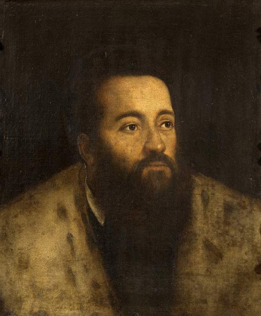 An Unkown Man, vintage artwork by Italian School 16th Century - Unknown, A3 (16x12") Poster Print