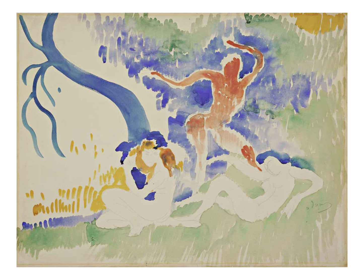 Andre Derain - Bacchic Dance, 16x12" (A3) Poster Print