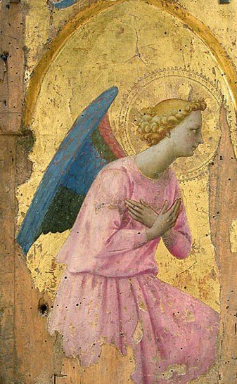 Angel in Adoration, vintage artwork by Fra Angelico, A3 (16x12") Poster Print