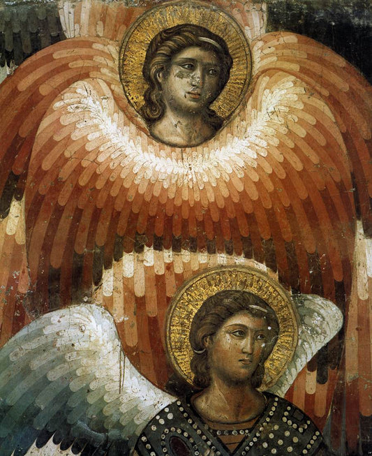 Angels (Detail from 'The Last Judgement'), vintage artwork by Pietro Cavallini, 12x8" (A4) Poster