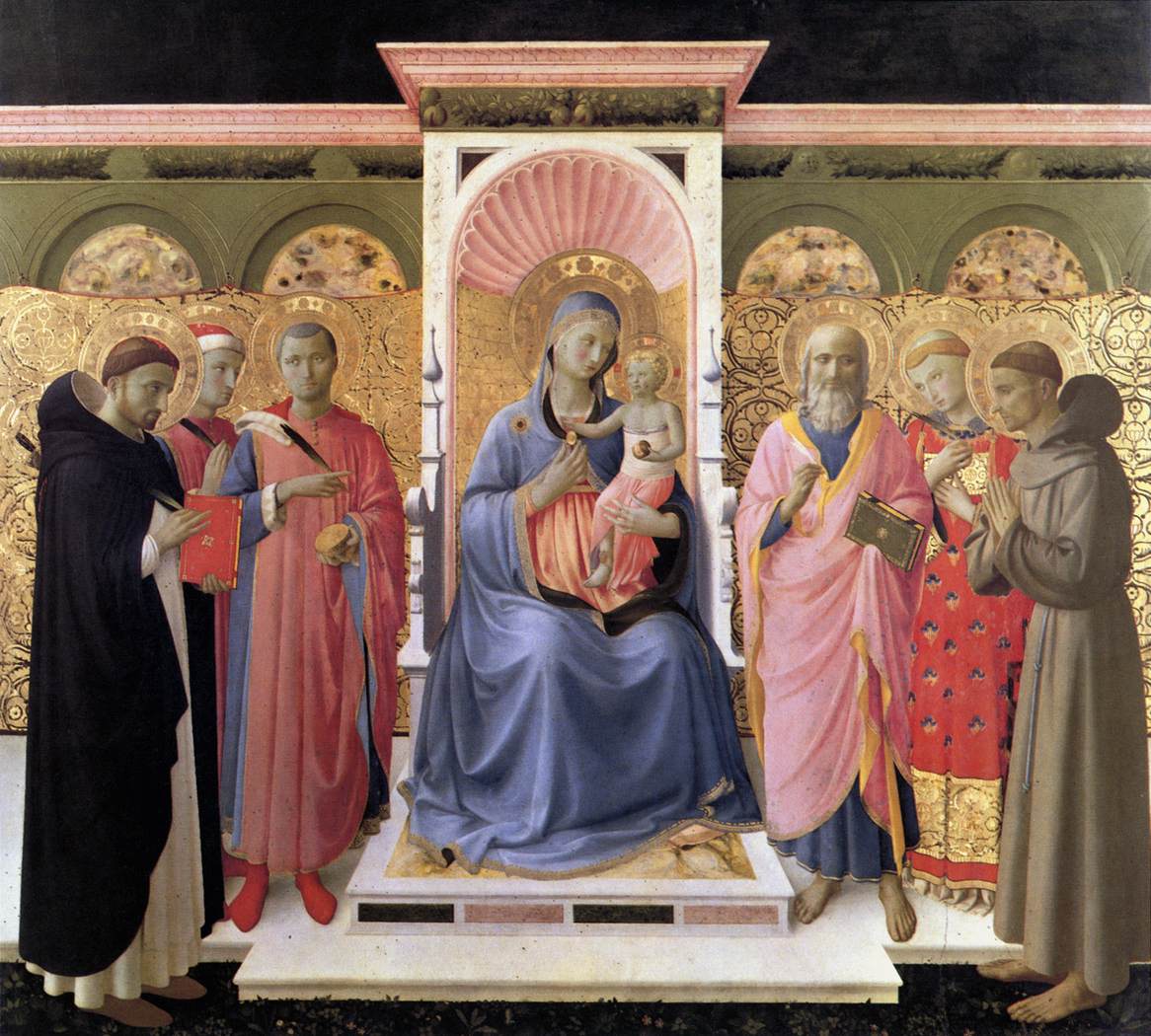 Annalena Altarpiece, vintage artwork by Fra Angelico, A3 (16x12") Poster Print